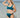 Noserider Surf Bikini Top in Ocean Teal