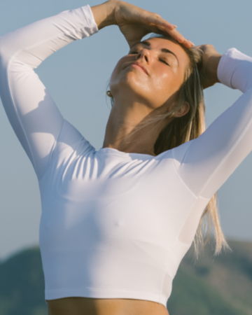 Rash guard crop top bikini sales