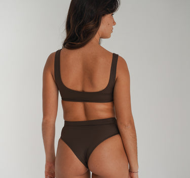 Noserider Surf Bikini Bottom in Espresso Brown