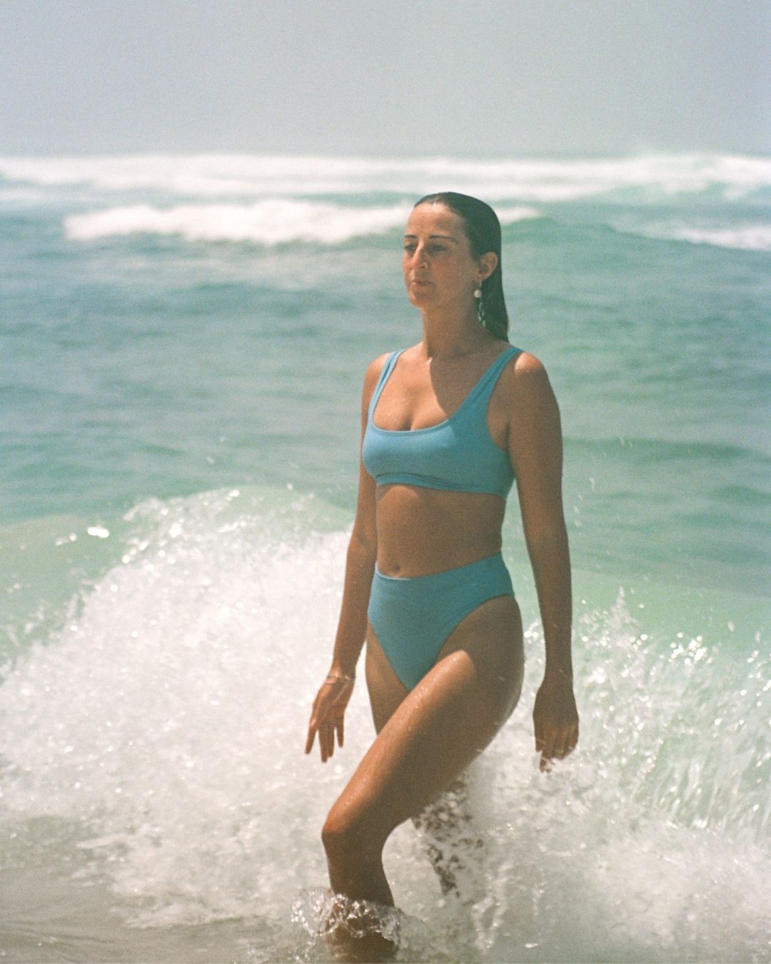 Noserider Surf Bikini Bottom in Blue Crush