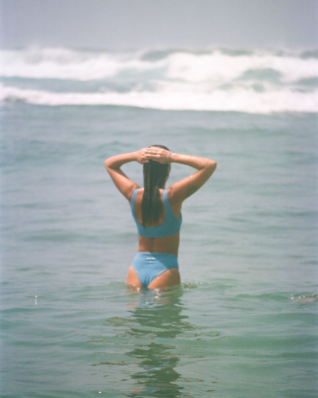 Noserider Surf Bikini Bottom in Blue Crush