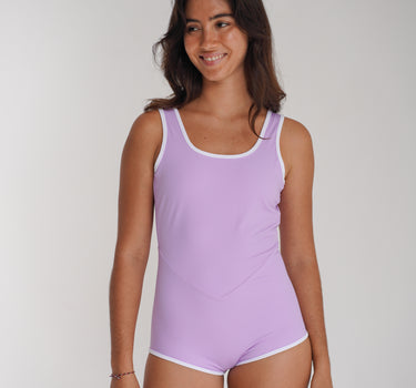 Retro Surf Suit in Lavender