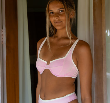 Structured Surf Top in Paddle Pink