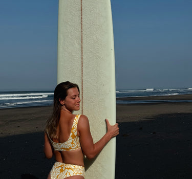 Noserider Surf Bikini Top in Sun Kissed