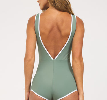 Retro Surf Suit in Sage Green