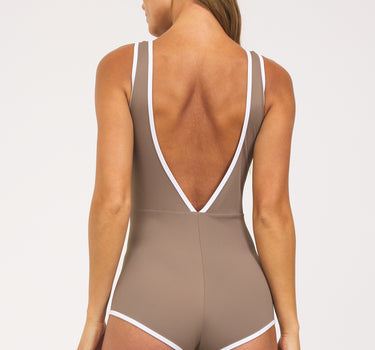 Retro Surf Suit in Latte
