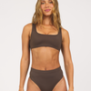 Noserider Surf Bikini Bottom in Espresso Brown