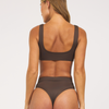 Noserider Surf Bikini Top in Espresso Brown