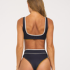 Noserider Surf Bikini Top in Seas of Sable
