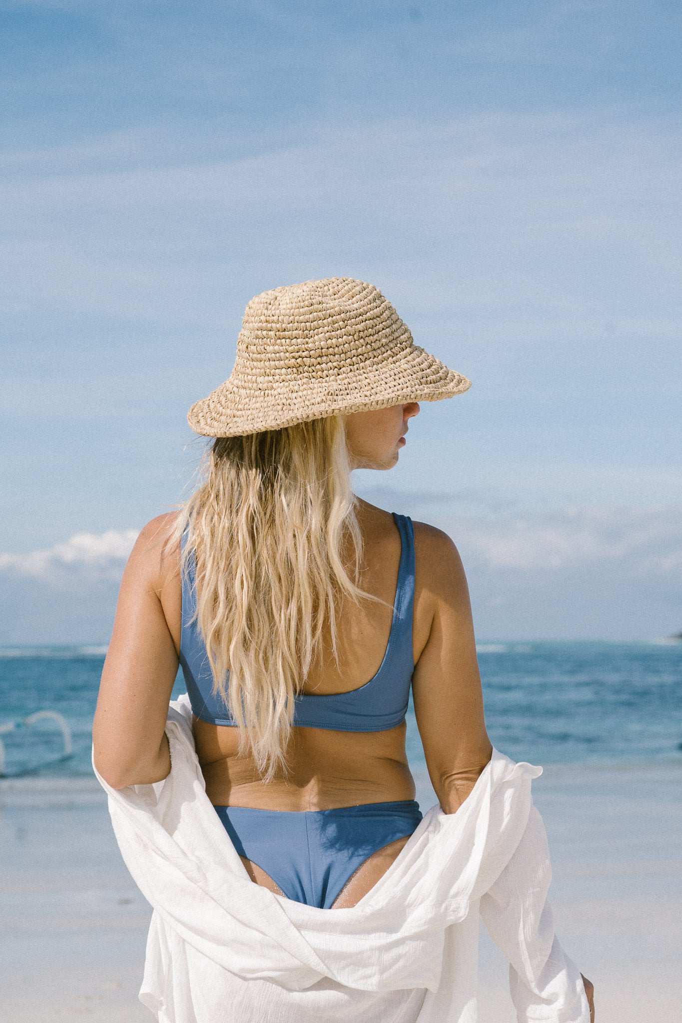 Noserider Surf Bikini Top in Costa Blue